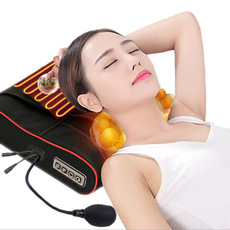 按摩器颈椎艾草热敷气囊按摩枕颈椎枕头多功能脊颈按摩躺枕靠枕